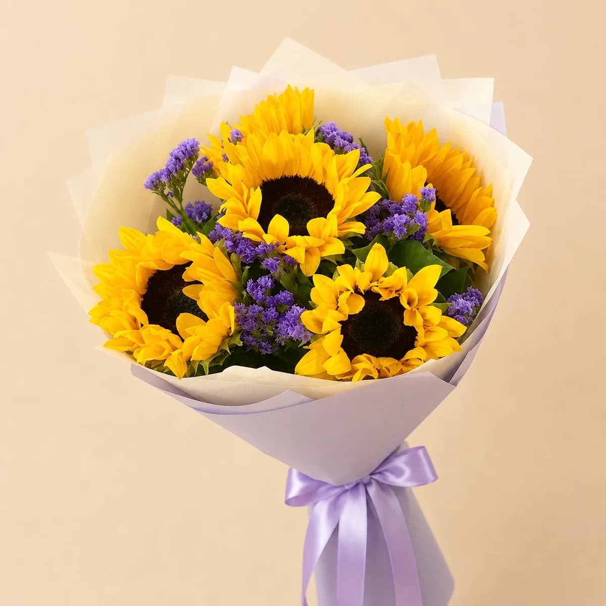 Sunflower & Statice Bouquet