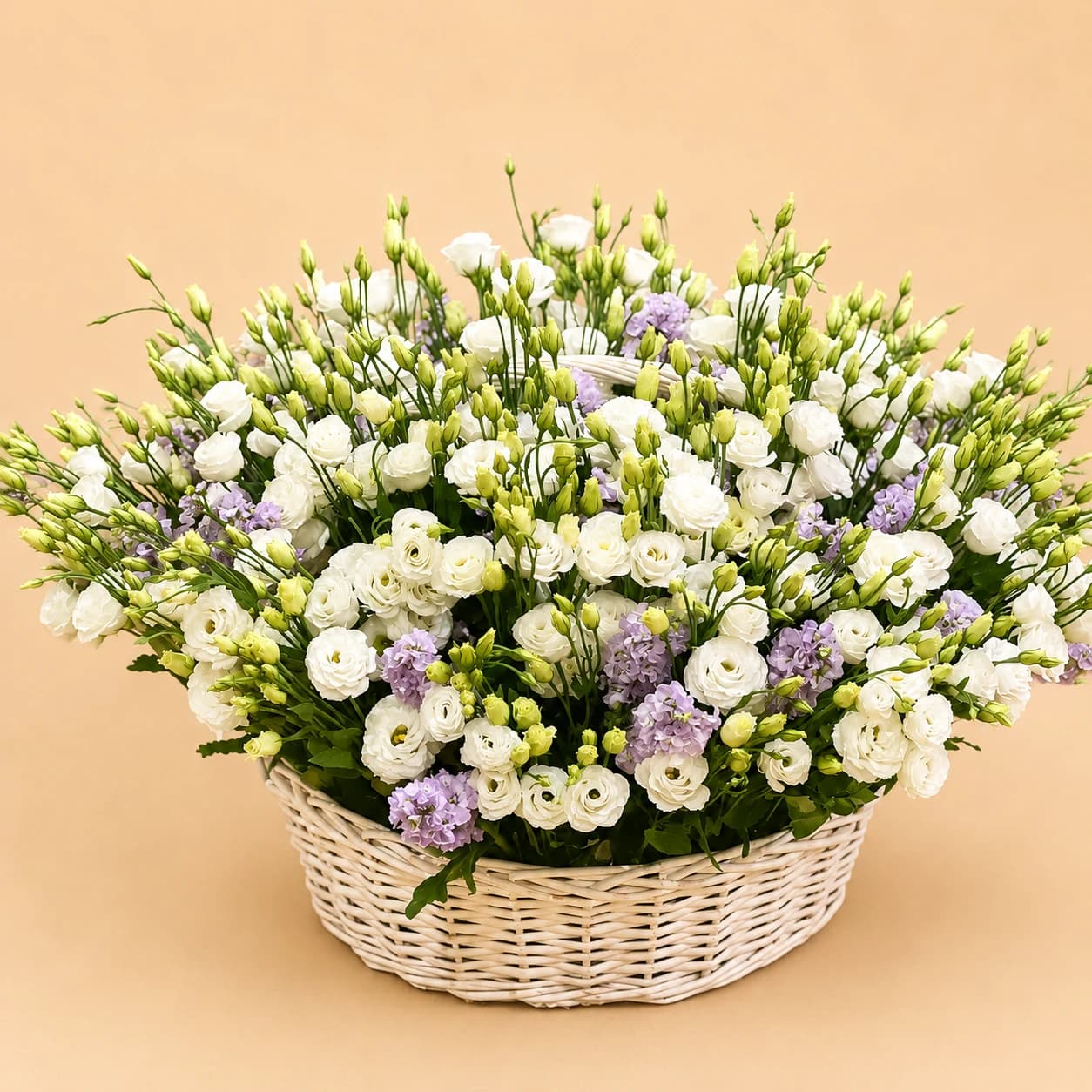 Eustoma & Statice Basket