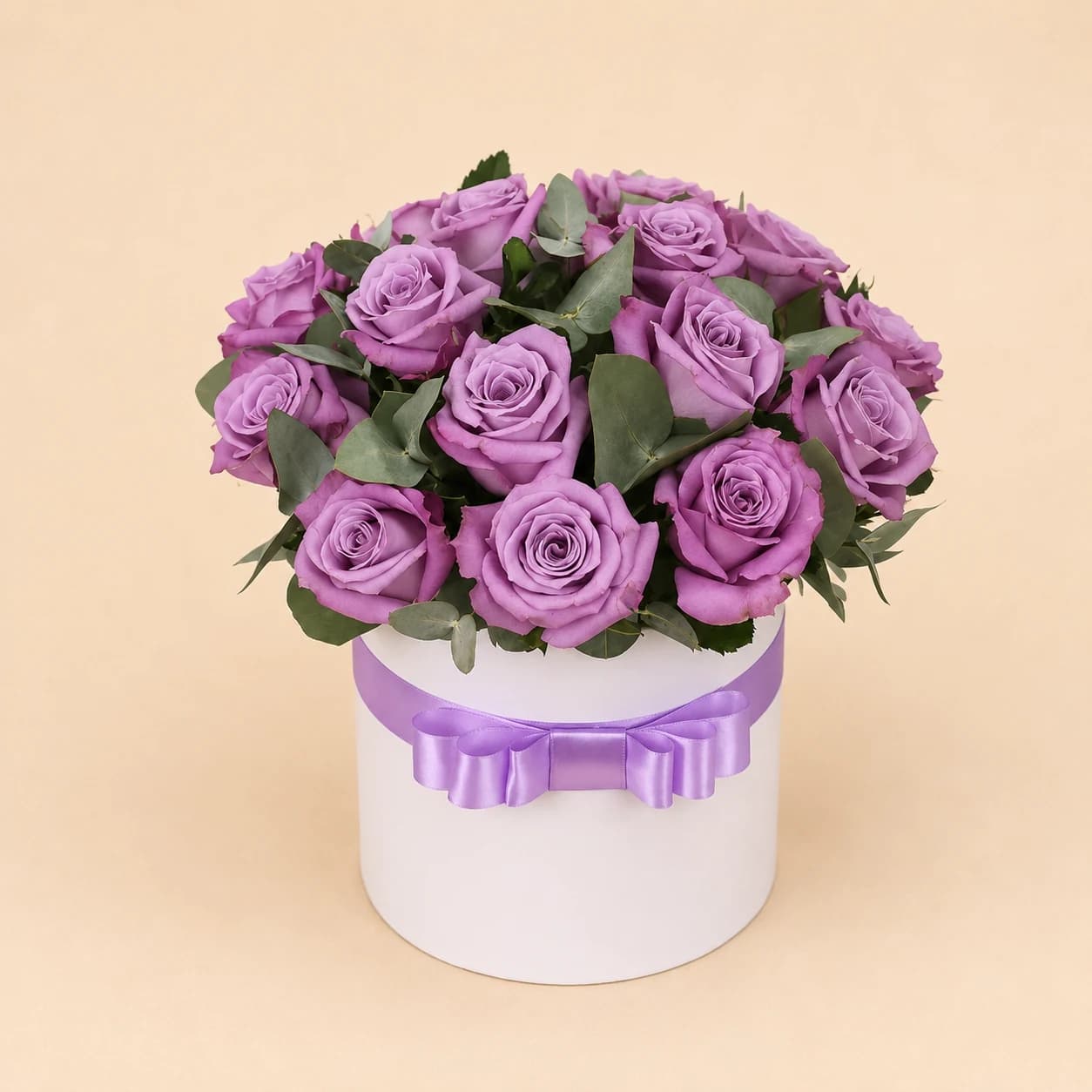 Purple Roses in Box