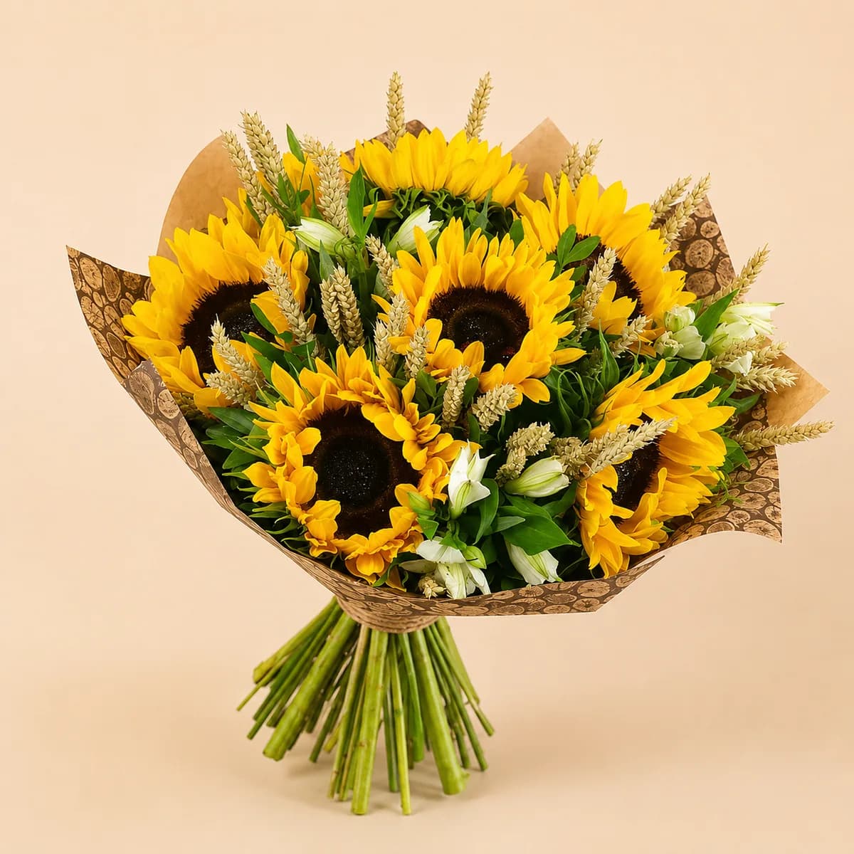 Sunflower & Wheat Bouquet